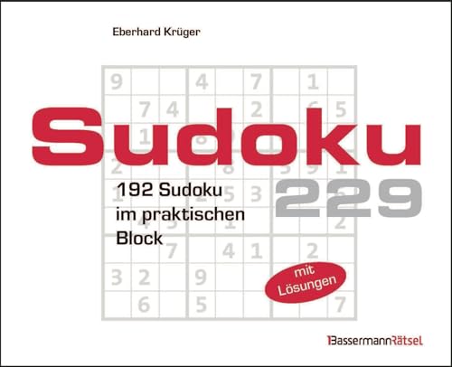Sudokublock 229: 192 Sudoku im praktischen Block von Bassermann Verlag