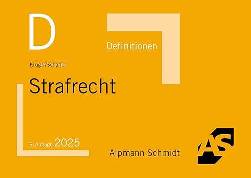 Definitionen Strafrecht von Alpmann Schmidt Verlag