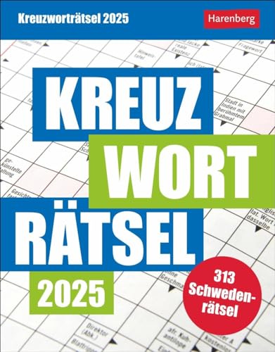 Kreuzworträtsel Tagesabreißkalender 2025: Tischkalender mit täglichem Rätselspaß. Kalender zum Aufstellen für alle Kreuzworträtsel-Liebhaber (Wissenskalender Harenberg)