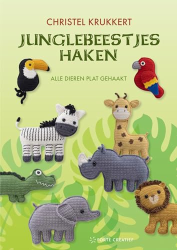 Junglebeestjes: alle dieren plat gehaakt (Christels amigurumi)