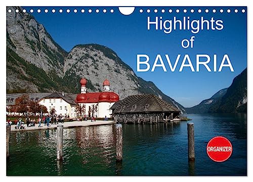 Highlights of Bavaria (Wall Calendar 2025 DIN A4 landscape), CALVENDO 12 Month Wall Calendar: Idyllic and romantic impressions of Bavaria