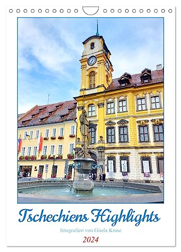 Tschechiens Highlights (Wandkalender 2024 DIN A4 hoch), CALVENDO Monatskalender von CALVENDO