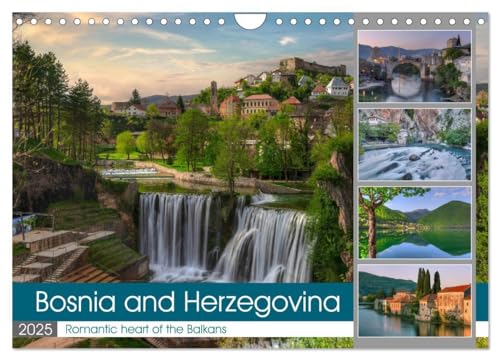 Bosnia and Herzegovina Romantic heart of the Balkans (Wall Calendar 2025 DIN A4 landscape), CALVENDO 12 Month Wall Calendar: Where Orient meets Mediterranean flair.