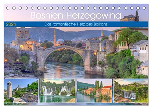 Bosnien-Herzegowina Das romantische Herz des Balkans (Tischkalender 2024 DIN A5 quer), CALVENDO Monatskalender