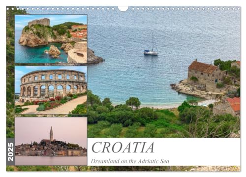 Croatia Dreamland on the Adriatic Sea (Wall Calendar 2025 DIN A3 landscape), CALVENDO 12 Month Wall Calendar: Croatia - sapphire waters and ancient towns