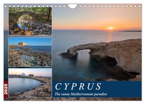 Cyprus, the sunny Mediterranean paradise (Wall Calendar 2025 DIN A4 landscape), CALVENDO 12 Month Wall Calendar: Discover an island full of fascinating culture and landscapes.