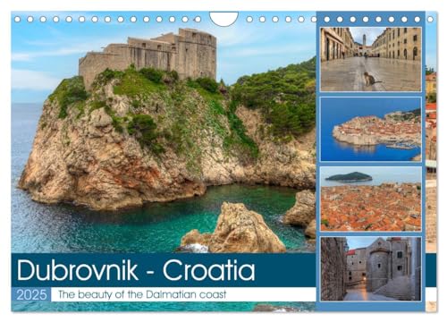Dubrovnik - Croatia The beauty of the Dalmatian coast (Wall Calendar 2025 DIN A4 landscape), CALVENDO 12 Month Wall Calendar: Dubrovnik - This stunning city rises proudly from the blue Adriatic Sea.