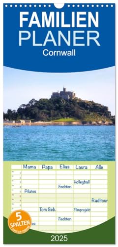 Familienplaner 2025 - Cornwall mit 5 Spalten (Wandkalender, 21 cm x 45 cm), CALVENDO von CALVENDO