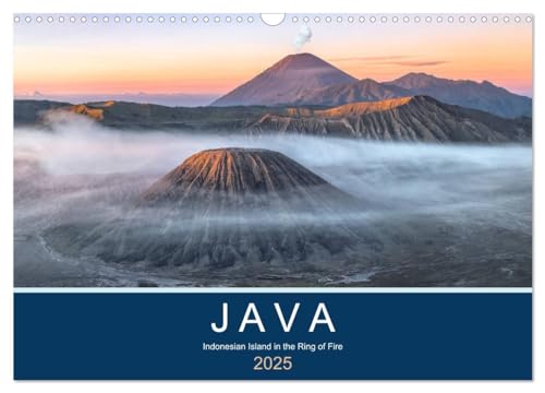 Java, Indonesian Island in the Ring of Fire (Wall Calendar 2025 DIN A3 landscape), CALVENDO 12 Month Wall Calendar: Java is a fascinating island in ... active volcanoes and impressive temples. von Calvendo