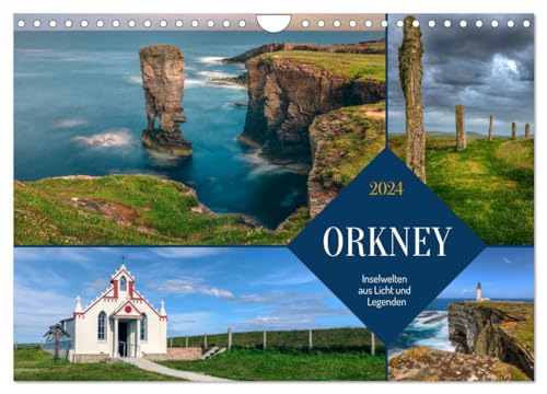 Orkney, Inselwelten aus Licht und Legenden. (Wandkalender 2024 DIN A4 quer), CALVENDO Monatskalender