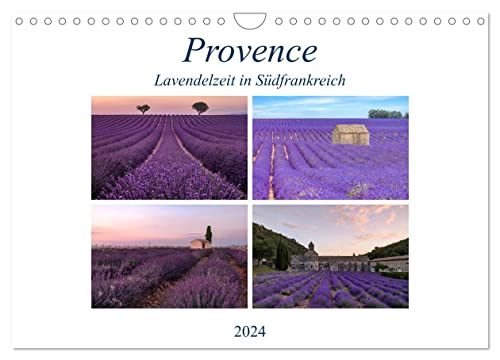 Provence, Lavendelzeit in Südfrankreich (Wandkalender 2024 DIN A4 quer), CALVENDO Monatskalender