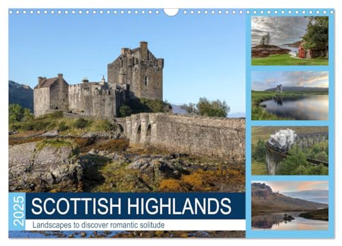 Scottish Highlands (Wall Calendar 2025 DIN A3 landscape), CALVENDO 12 Month Wall Calendar: Landscapes to discover romantic solitude