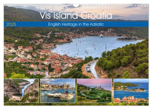 Vis Island Croatia - English Heritage in the Adriatic (Wall Calendar 2025 DIN A3 landscape), CALVENDO 12 Month Wall Calendar: The island of Vis offers ... lifestyle and British tradition.