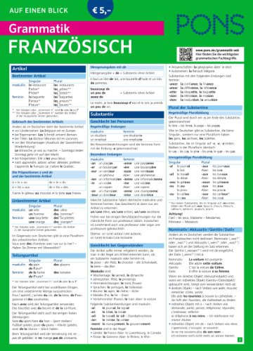 PONS Grammatik auf einen Blick Französisch (PONS Auf einen Blick)