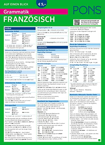 PONS Grammatik auf einen Blick Französisch (PONS Auf einen Blick)