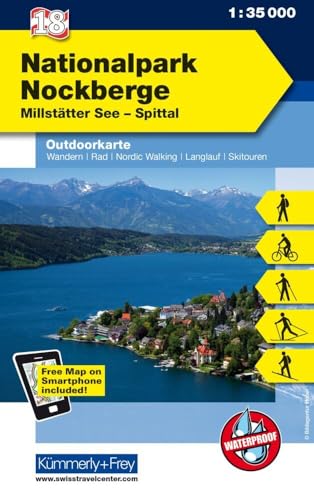 Nationalpark Nockberge Nr. 18 Outdoorkarte Österreich 1:35 000: Millstätter See, Spittal, free Download mit HKF Maps App (Kümmerly+Frey Outdoorkarten Österreich, Band 18) von Kummerly & Frey