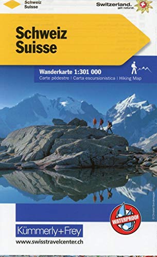 Schweiz: Wanderkarte, 1:301 000, Index, wasser-und reißfest: Water resistant, mit Index (Kümmerly+Fery Wanderkarten Divers) von Hallwag Kümmerly & Frey