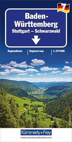 Baden-Württemberg 1 : 275.000 mit touristischen Informationen und Index, wasserfest: Regionalkarte Deutschland 1:275 000 (Kümmerly+Frey Regionalkarten, Band 7)