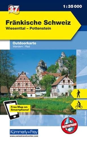 Deutschland Outdoorkarte 37 Fränkische Schweiz 1 : 35.000: Wiesenttal, Pottenstein. Wanderwege, Radwanderwege, Nordic Walking: Nr. 37, Outdoorkarte ... (Kümmerly+Frey Outdoorkarten Deutschland)