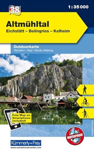 Deutschland Outdoorkarte 38 Altmühltal 1 : 35.000: Eichstätt-Beilngries-Kelheim. Wanderwege, Radwanderwege, Nordic Walking: Nr. 38, Outdoorkarte ... Outdoorkarten Deutschland, Band 38)