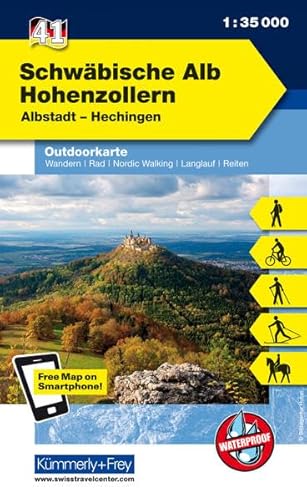 Deutschland Outdoorkarte 41 Schwäbische Alb Hohenzollern 1:35.000: Albstadt-Hechingen. Wanderwege, Radwanderwege, Nordic Walking: Free Download mit ... Outdoorkarten Deutschland, Band 41)