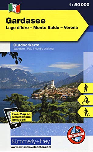 Italien Outdoorkarte 07 Gardasee 1 : 35.000: Lago d'Idro-Monte Baldeo-Verona. Wanderwege, Radwanderwege, Nordic Walking (Kümmerly+Frey Outdoorkarten Italien, Band 7) von Kmmerly und Frey