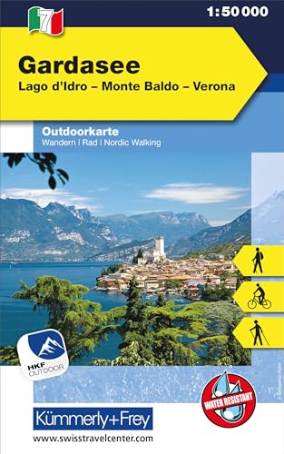 Kümmerly+Frey Outdoorkarte Gardasee 1:50.000: Mit Lago d'Idro, Monte Baldo und Verona. Touren für Wanderer, Biker und mehr! Wetterfest und leicht ... Outdoorkarte International, Band 7)