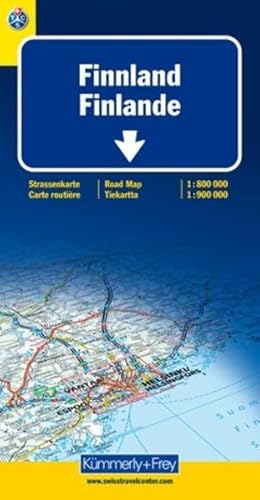 Finnland 1:800.000/1:900.000 Straßenkarte. Mit Sehenswürdigkeiten: Strassenkarte. Massstab 1:800000/1:900000 (Kümmerly+Frey Strassenkarten)