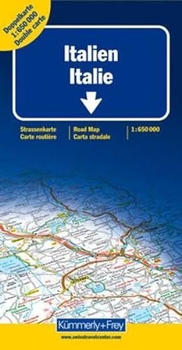 Kümmerly & Frey Karten, Italien, Doppelkarte Nord und Süd: Doppelkarte Nord + Süd 1:650 000 (Kümmerly+Frey Strassenkarten)
