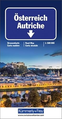 Kümmerly & Frey Karten, Österreich: Strassenkarte 1:500000 mit Sehenswürdigkeiten und Ortsindex (Kümmerly+Frey Strassenkarten)