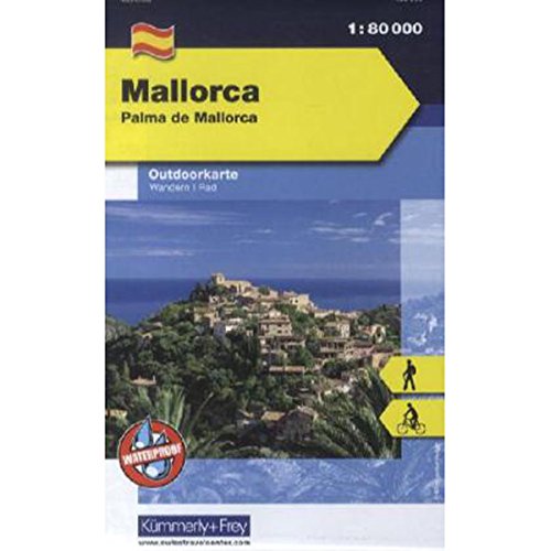 Mallorca Outdoorkarte Spanien 1:80 000: Palma de Mallorca, water resistant (Kümmerly+Frey Outdoorkarte Spanien)