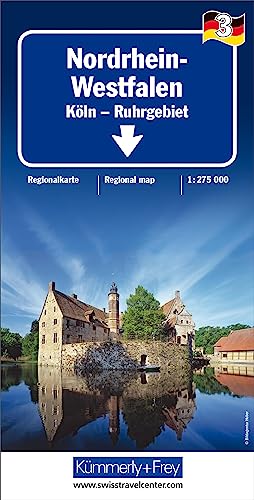 Nordrhein-Westfalen 1:275 000 mit touristischen Informationen und Index: Köln - Ruhrgebiet - Hannover (Kümmerly+Frey Reisekarten) von Kmmerly und Frey