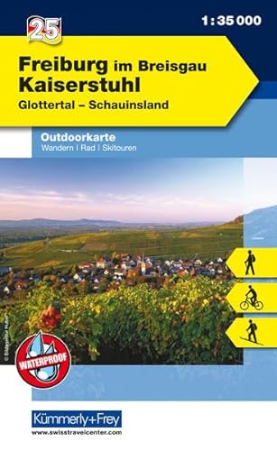 Outdoorkarte 25 Freiburg im Breisgau - Kaiserstuhl 1 : 35.000: Wandern, Rad, Skitouren. Glottertal, Schauinsland: Nr. 58, Outdoorkarte Deutschland, ... (Kümmerly+Frey Outdoorkarten Deutschland)