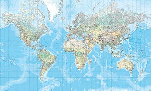 Poster Welt 1:20 Mio., physisch, 3 Blätter (ca. 200 x 123,5 cm) (Kümmerly+Frey Welt- und Kontinentkarten)