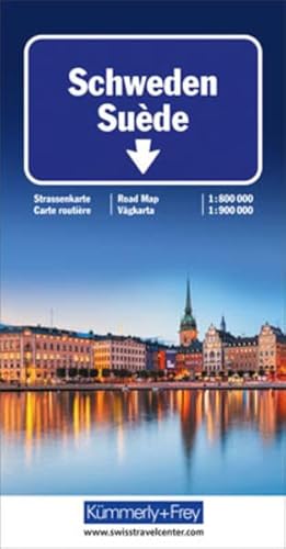 Schweden 1 : 800 000 / 1 : 900 000: Straßenkarte: Strassenkarte. Massstab 1:800000/1:900000 (Kümmerly+Frey Strassenkarten)