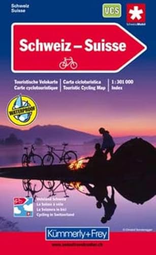 Schweiz: Velokarte, Massstab 1:301000, waterproof (Kümmerly+Frey Velokarten)