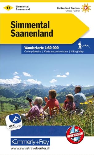 Simmental, Saanenland: Wanderkarte Nr. 17, Massstab 1:60 000, waterproof, Free Map on Smartphone included (Kümmerly+Frey Wanderkarten): Water resistant, free Download mit HKF Outdoor App von Kmmerly und Frey