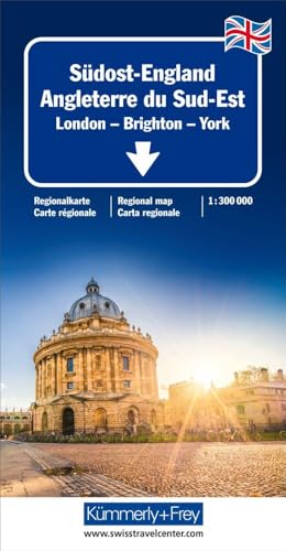 Kümmerly+Frey Regional-Strassenkarte Südost-England 1:300.000: Mit London, Brighton und York. Mit Bastia und Ajaccio. Inkl. Stadtpläne, Ortsverzeichnis und Reiseinformationen von Kmmerly und Frey