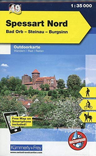 K&F Deutschland Outdoorkarte 49 Spessart Nord 1 : 35 000: Bad Orb - Steinau - Burgsinn: Bad Orb, Steinau, Burgsinn, free Download mit HKF Maps App (Kümmerly+Frey Outdoorkarten Deutschland, Band 49)