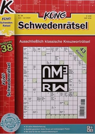 Küng Schwedenrätsel 39/2024 Küng Schwedenrätsel 39/2024