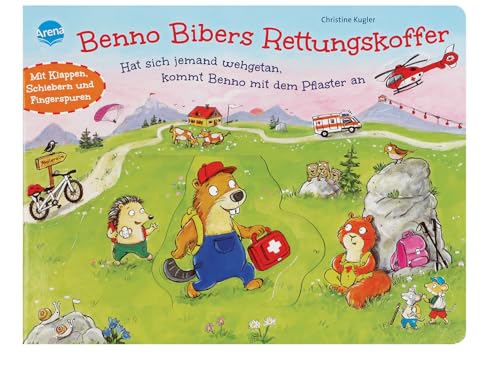 Benno Bibers Rettungskoffer. Hat sich jemand wehgetan, kommt Benno mit dem Pflaster an: Pappbilderbuch mit lustigen Klappen und Schiebern ab 2 Jahren Benno Bibers Rettungskoffer. Hat sich jemand wehgetan, kommt Benno mit dem Pflaster an: Pappbilderbuch mit lustigen Klappen und Schiebern ab 2 Jahren
