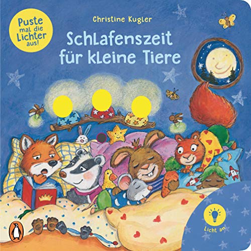 Puste mal die Lichter aus! - Schlafenszeit für kleine Tiere: Pappbilderbuch ab 2 Jahren mit 3 LED-Lichtern zum Anschalten und Auspusten (Die Puste-mal-Reihe, Band 2) von PENGUIN VERLAG