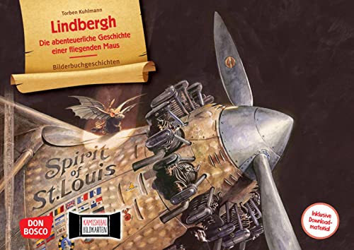 Lindbergh. Die abenteuerliche Geschichte einer fliegenden Maus. Kamishibai Bildkartenset: Sachwissen, verpackt in eine spannende Geschichte (Bilderbuchgeschichten für unser Erzähltheater) von Don Bosco