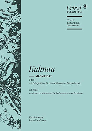 Magnificat C-dur (mit Einlagesätzen für die Aufführung zur Weihnachtszeit). Klavierauszug. Breitkopf Urtext (EB 32108) von Breitkopf & Härtel