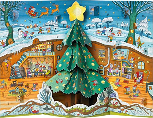Weihnachten bei Familie Maus Pop-up-Adventskalender: mit Pop-up-Element und 24 Klapptürchen