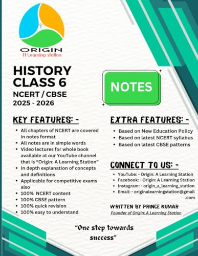 Complete Notes of History Class 6 (CBSE / NCERT).