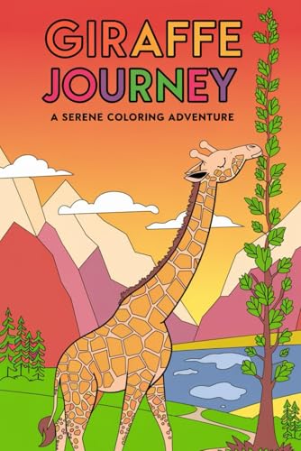 Giraffe Journey A Serene Coloring Adventure: Elegant Giraffe Designs for Relaxation and Creativity von Independently published
