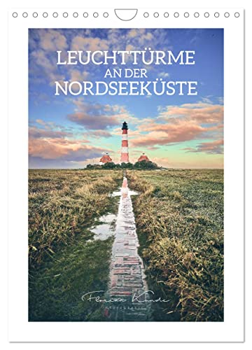 Leuchttürme an der Nordseeküste (Wandkalender 2025 DIN A4 hoch), CALVENDO Monatskalender von CALVENDO