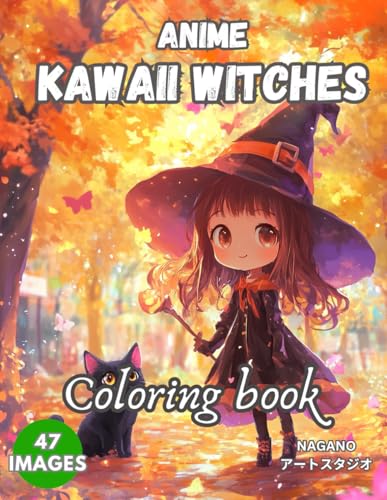 Kawaii Anime Witches Coloring Book: Cutesy Manga Art to Relax with Chibi Witches (Anime Coloring Book: The Endless Series, Band 6) von Independently published