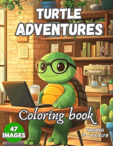Turtle Coloring Book: Tortoise Adventures to Color and Relax for Children and Adults (Turtle and Sloth Coloring Book Series, Band 1) von Independently published